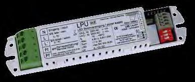 LPU Einzelbatterie Notlichtmodul für LED Self-contained emergency lighting module for LED 14 9 13 Das LPU ist ein mikroprozessor-gesteuerter Einzelbatterie-Notlichteinsatz für LED-Leuchten mit 1-5W