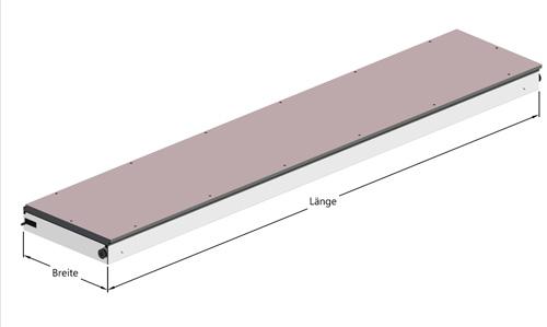 Distanznoppe Die Kassettenlängsfuge beträgt im geschlossenen Zustand 3 mm.