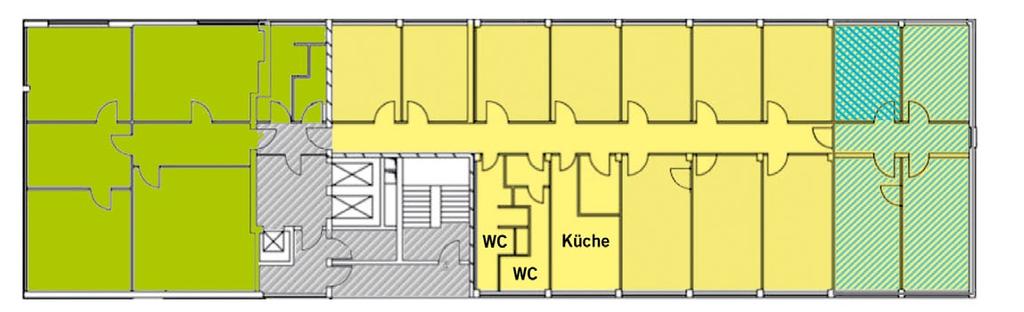 DER TPK-TURM Eupener Straße 137 Regelgeschoss Hochhaus RegelgeschoSS Beispielflächen Gesamtfläche ca. 190 m² Einzelraum ab ca.