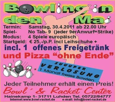 Inhaber Henry Wehmeyer bietet unter dem Motto Bowling in den Mai eine bunte Mischung aus Bowling, Spielen und Unterhaltung an.
