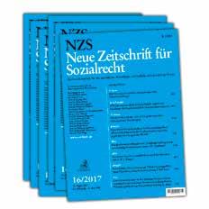 NZS Neue Zeitschrift für Sozialrecht (C.H.BECK) Gutschein-Nr.: ArbSoz6 Gutschein-Nr.