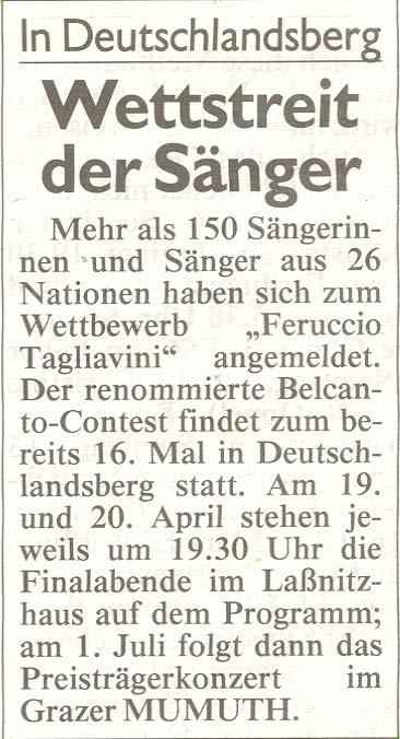 Kronen Zeitung, Kultur, 15.04.2010, S.