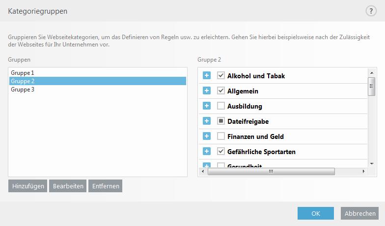 vom ESET-Remote Administrator gesammelt werden. Benutzerliste Hinzufügen - Öffnet das Dialogfenster Benutzer oder Gruppen auswählen, in dem Sie die gewünschten Benutzer auswählen können.