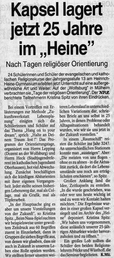 SCHULZEITUNG 2000 NRZ, 28.02.