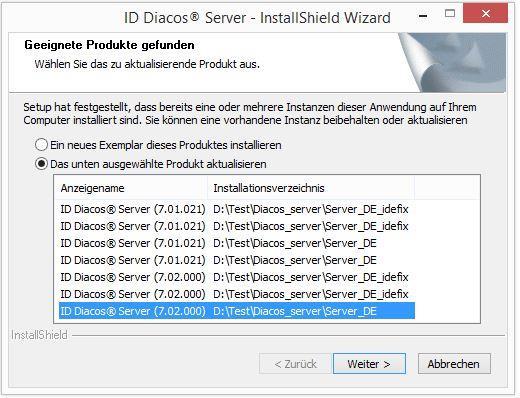 2.2 Update Führen Sie die Installation des ID LOGIK Servers direkt am physikalischen PC aus! Der ID LOGIK Server muss beendet sein! Bitte führen Sie vor dem Update eine Datensicherung durch!