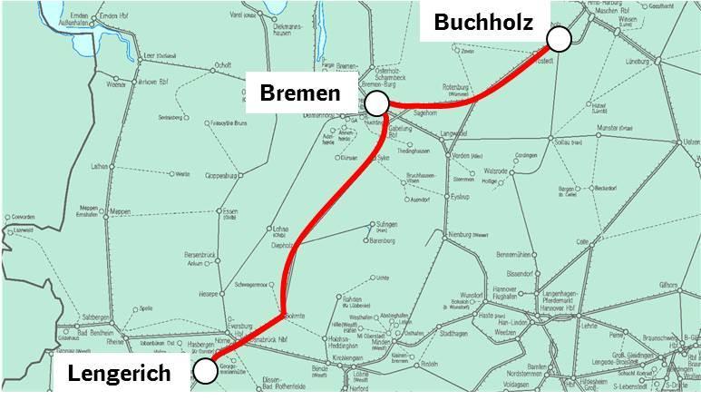 Baukorridor 203 Bremen - Münster 02.18.0001 ESTW Osnabr. + OB Bremen - Osnabr.