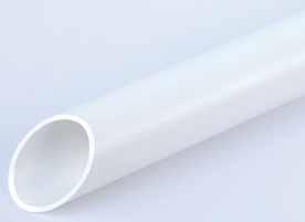 UV-stabilisierte Rohre FPKu-EM-F-UV weiß 33411 Mittleres Kunststoff-Stangenrohr für die Installation im Freien, UV-stabilisiert, aus modifiziertem PVC, in Farbe weiß, nicht flammenausbreitend, in