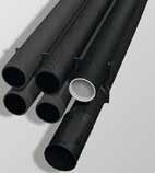 Kabuflex S eignet sich als Schutz oder Leerrohr, für große Druckbeanspruchungen, z.b. unter Straßen, Plätzen, im Erdreich usw. Doppelsteckmuffen verbinden die Rohre sanddicht (SD).