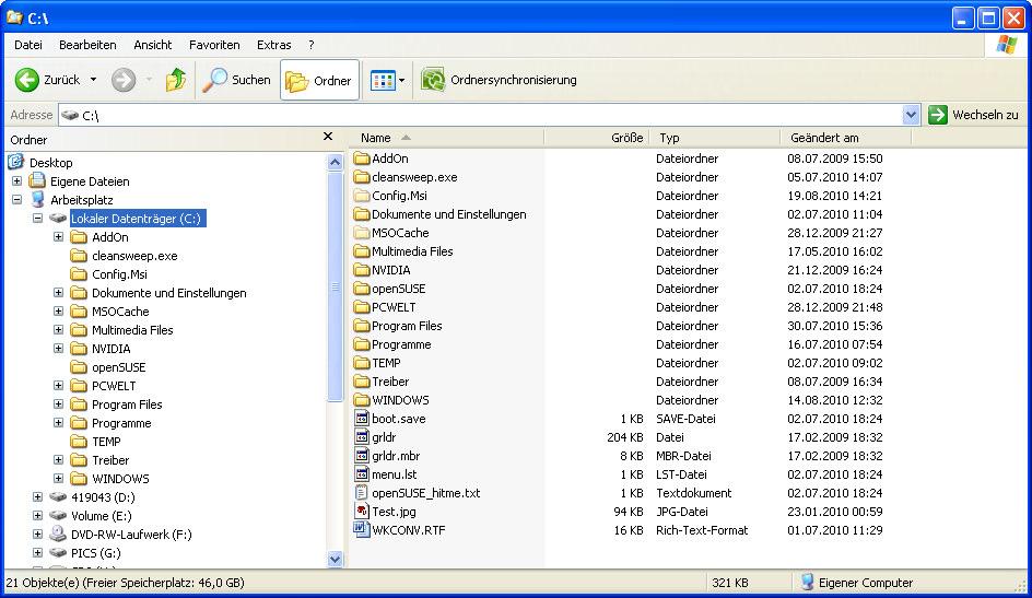 Dateiverwaltung / Windows-Explorer Mit dem Windows-Explorer kann man festlegen, wo die Daten gespeichert werden, auf der lokalen Festplatte