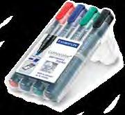 Lumocolor permanent marker 350 W / 35 W hervorragend wisch- und wasserfest auf fast allen Flächen DRY SAFE kann tagelang offen liegen, ohne einzutrocknen (Test ISO 554) 8 Farben, Strichbreiten Farbe