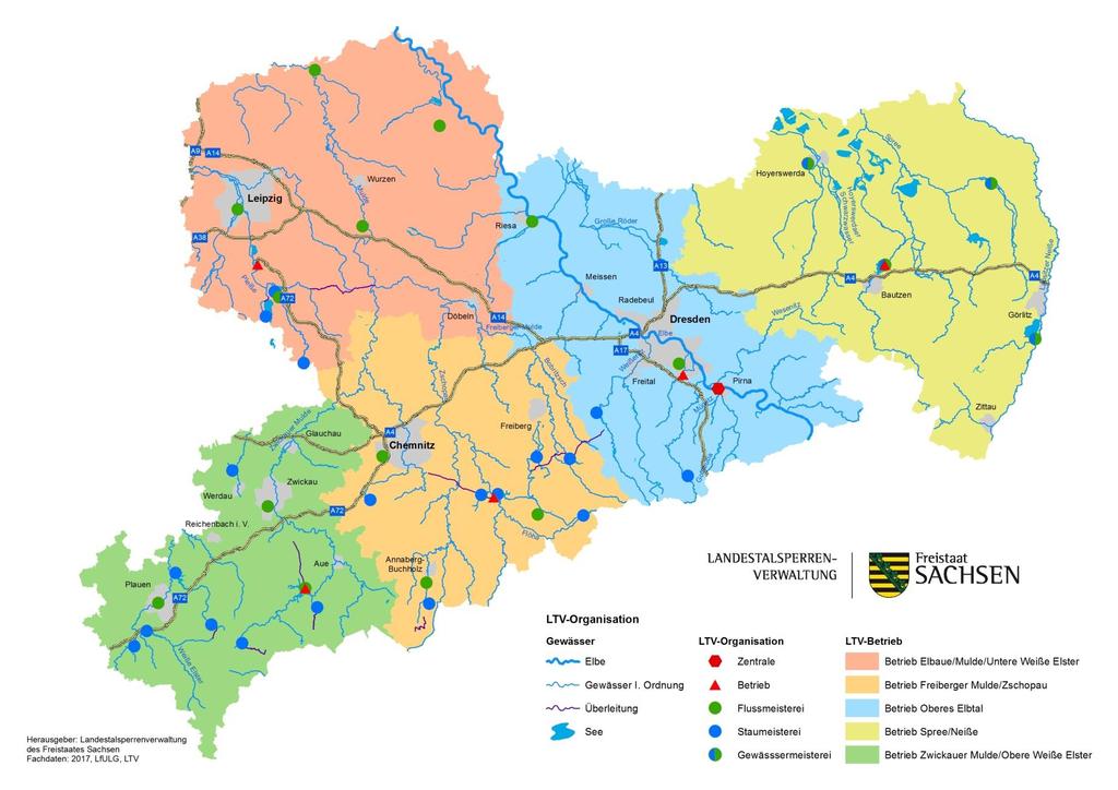 Vorstellung LTV Stauanlagenbewirtschaftung Planung, Bau, Betrieb und Unterhaltung von Talsperren, Wasserspeichern und Hochwasserrückhaltebecken (HRB) Fließgewässerunterhaltung Unterhaltung und Ausbau