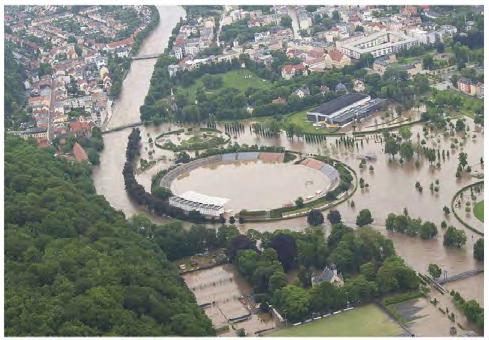 3.4 Hochwasserereignis 2013 und Nationales Hochwasserschutzprogramm Das Hochwasserereignis im Mai/Juni 2013 kann in Thüringen entlang der Pleiße, der Weißen Elster und an Abschnitten der Saale als