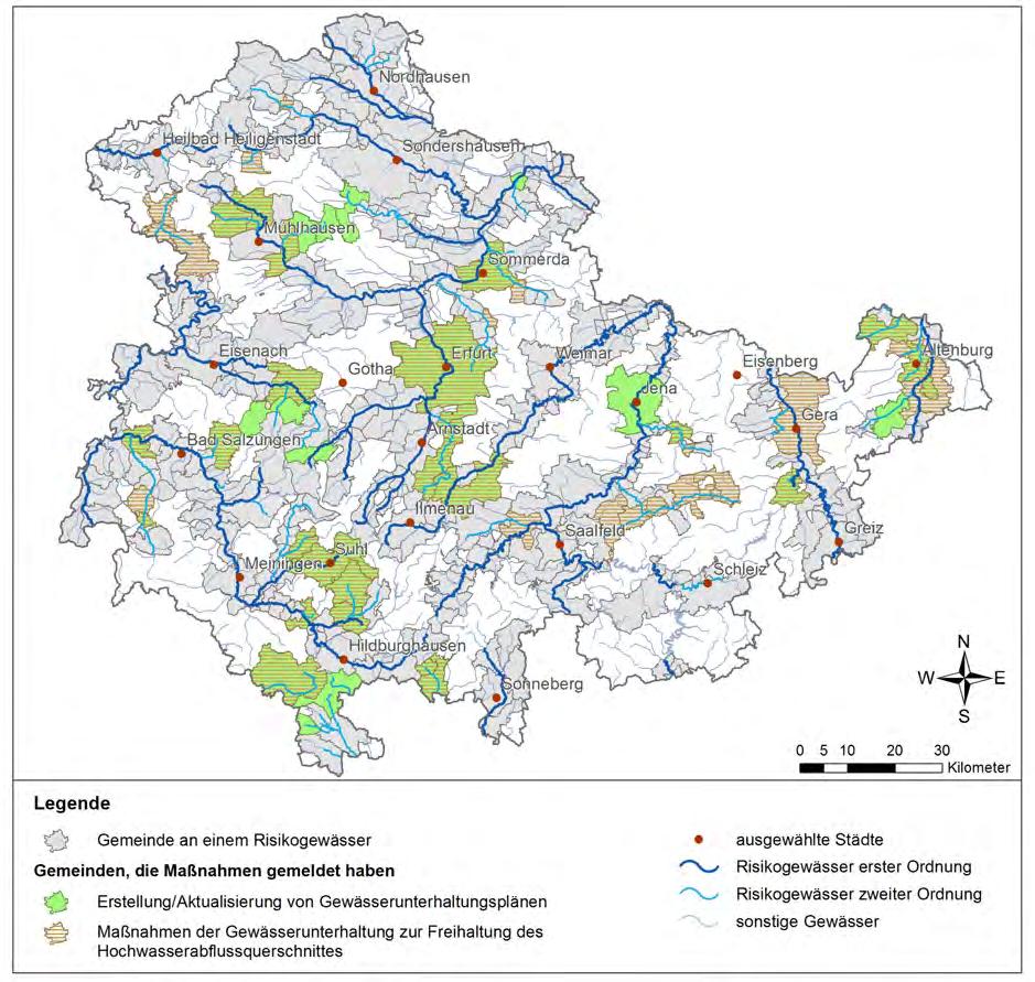 Maßnahmen Was plant das Land? An der Saale bei Jena, an der Gera im Bereich Arnstadt und an der Loquitz bei Probstzella werden die Gewässerunterhaltungspläne neu erstellt oder aktualisiert.