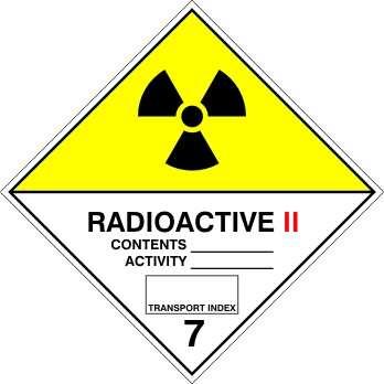 4.2 Transport radioaktiver Stoffe Name des radioaktiven Materials Gesamtaktivität des Inhaltes Transportindex: Maßzahl