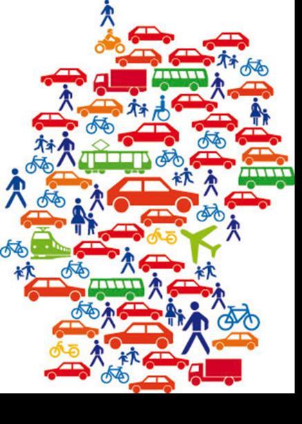 mittels öffentlichem Personenverkehr (ÖPV) 24 % aller Wege werden zu Fuß zurückgelegt, 10 % mit dem Fahrrad (BMVBS 2009)