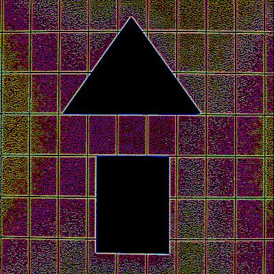 Hochpass-Filterung Laplace-Filter Beruht auf der zweiten Ableitung der Bildfunktion g(x,y) Es gibt ihn in mehreren Formen: Original um 45 Grad gedreht als Summe der Grundfilter 0 0 h= 4 h= 0 0