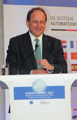Gaming Summit 2017 AutomatenMarkt Alexander Graf Lambsdorff, Vizepräsident des EU-Parlaments.