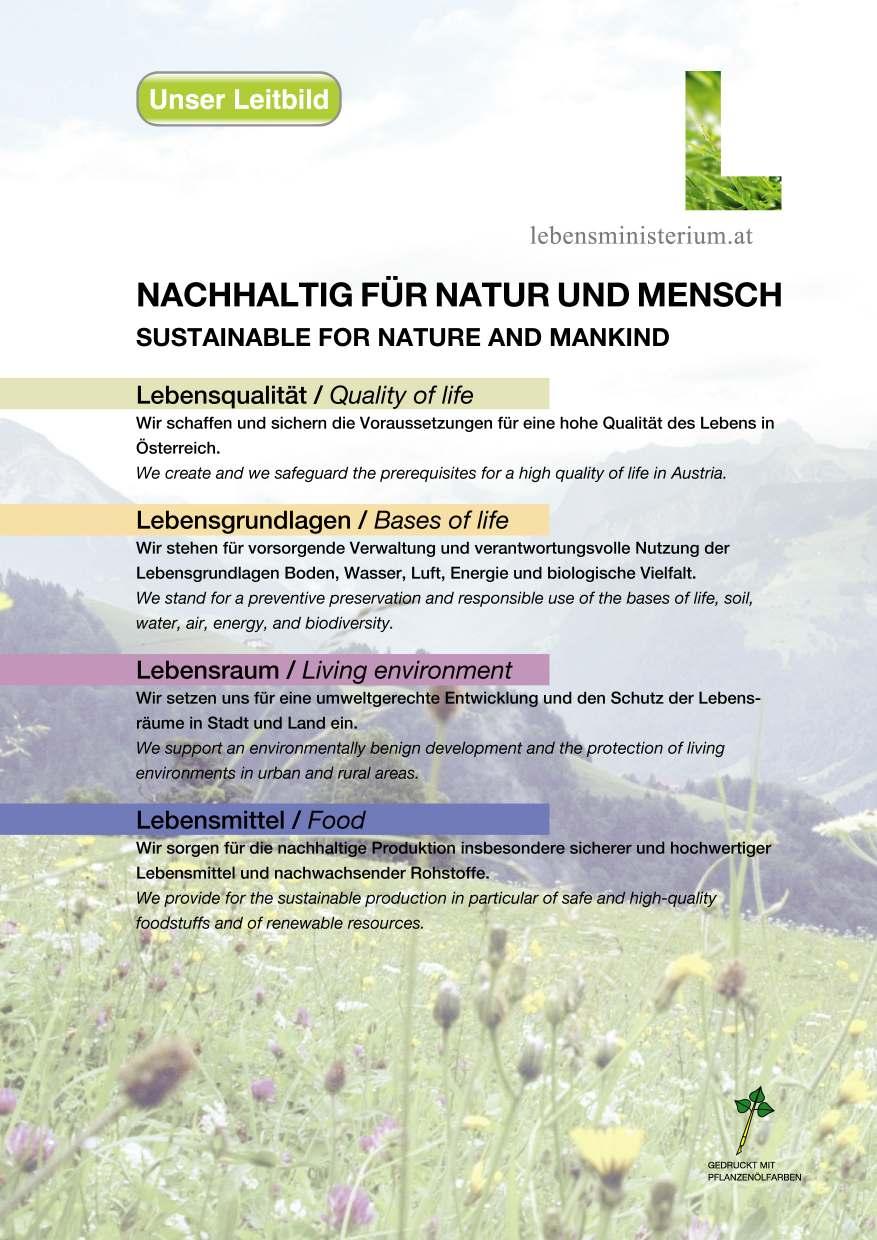 2 IMPRESSUM Medieninhaber und Herausgeber: Bundesministerium für Land- und Forstwirtschaft, Umwelt und Wasserwirtschaft Stubenring 1, 1012 Wien Für den Inhalt verantwortlich: Dr.