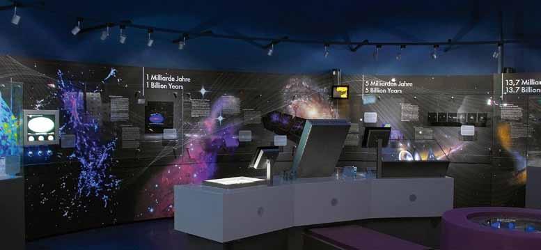 Für Schulklassen KB Media Führung durch die Ausstellung Entwicklung des Universums Teilnehmerzahl ca. 60 Minuten maximal ca. 25 pro Führung Deutsches Museum, Astronomie II (5.