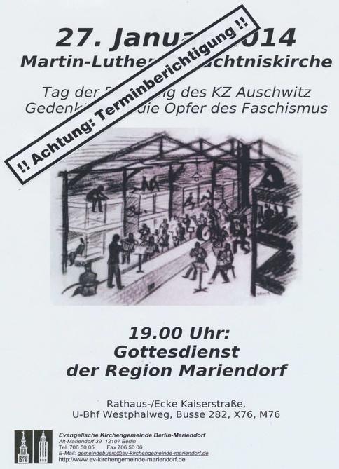 Auschwitz-Gedenkgottesdienst 20 Unsere