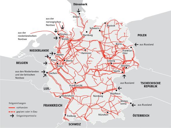 Gasnetze in Deutschland