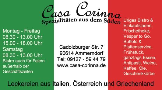 Frauenpower pur strahlt Corinna Kehrstephan jeden Tag aus, wenn sie Ihre Gäste und Kunden im Casa Corinna mit südländischen Köstlichkeiten verwöhnt.