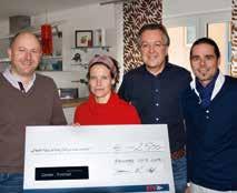 .. Statt Weihnachtsgeschenken an seine Kunden unterstützte SpotOn Marketing (im Bild rechts: GF Elisabeth Hake) Pro Juventute mit einer Spende von 1.000 Euro.