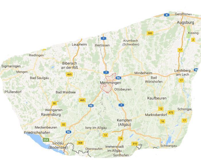 Quelle: crossmedia Consulting & Controlling, Google maps 9 1800 befragte Betriebe im Raum Schwaben, Oberschwaben,
