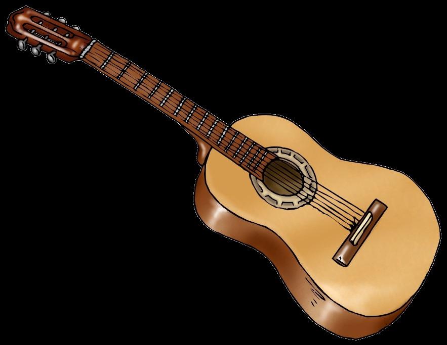 4 Die Gitarre Gitarren bestehen aus einem hohlen Korpus aus Holz und darüber gespannten Saiten. Wenn man eine Saite zupft oder darüberstreicht, beginnt sie zu schwingen und erzeugt so einen Ton.