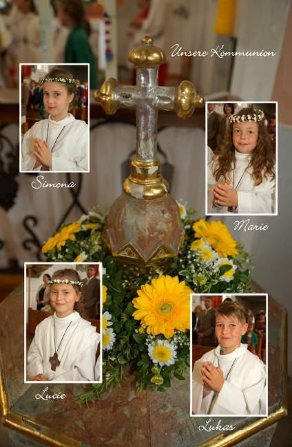 An Christi Himmelfahrt feierten heuer Lucie Ferstl, Simona Pollinger, Marie Göll und Lukas Meier in der Pfarrkirche Neukirchen ihre