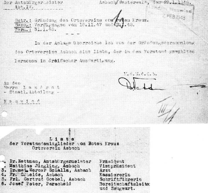 1950 Februar Neugründung des Deutschen Roten Kreuzes in der Bundesrepublik auf dem Rittersturz in Koblenz, Generalsekretariat in Bonn. 1952 XVIII.