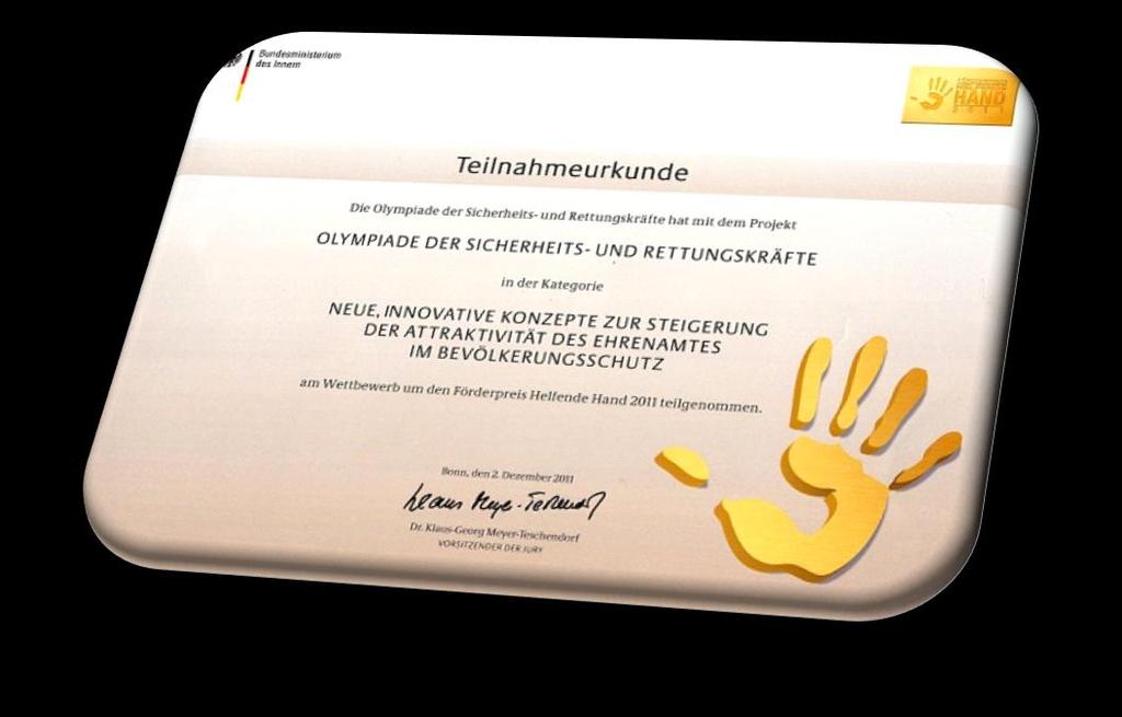 Hasselroth-Neuenhaßlau Förderpreis Helfende Hand 2011 Für die Olympiade der