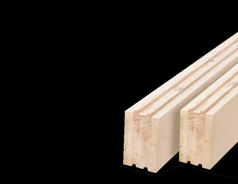 Brettschichtdielen Ökologisch bauen mit Profil Unter der Marke werden in den Werken der Mayr-Melnhof Holz Gruppe profilierte Brettschichtdielen und Blockhausbohlen für Wand-, Decken- und