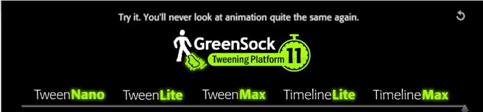 medienproduktion/interactive-media/flash/actionscript/animation/tweenmax GreenSock TweenMax: Demos einige Features: sanftes animieren Überblenden von Position, Größe, Transparenz, Farbe,.