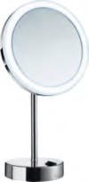 25 cm Durchmesser 18570023_01 99,90 5 Kosmetikspiegel, konkave Spiegelfläche, schwenkbar, mit Neigeverstellung, beleuchtet, 5-fache Vergrößerung, mit Schalter und Stecker, ca.