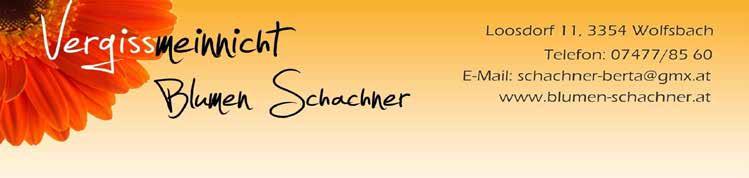 NR. 5/2017 Einschaltungen Biberbacher Gemeindelaufer Tag der offenen Gärtnerei bei Blumen Schachner in Wolfsbach, am 29.