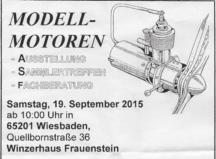 MODELLFLUG Modellmotoren hat einen neuen Veranstaltungsort Wiesbaden statt.