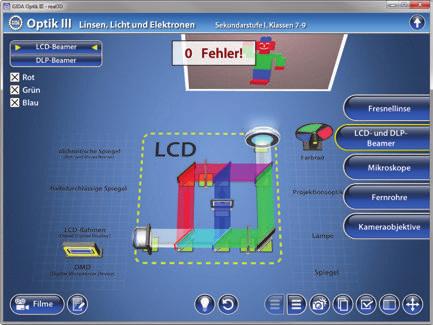 LCD- und DLP-Beamer Dieser Arbeitsbereich gliedert sich in die Teilbereiche LCD-Beamer und DLP- Beamer, die über das Untermenü auf der linken Seite angewählt werden können.