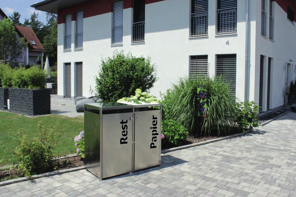 trashbox Einhausung Minigarten Designobjekt Design im Vorgarten Made in Germany metz