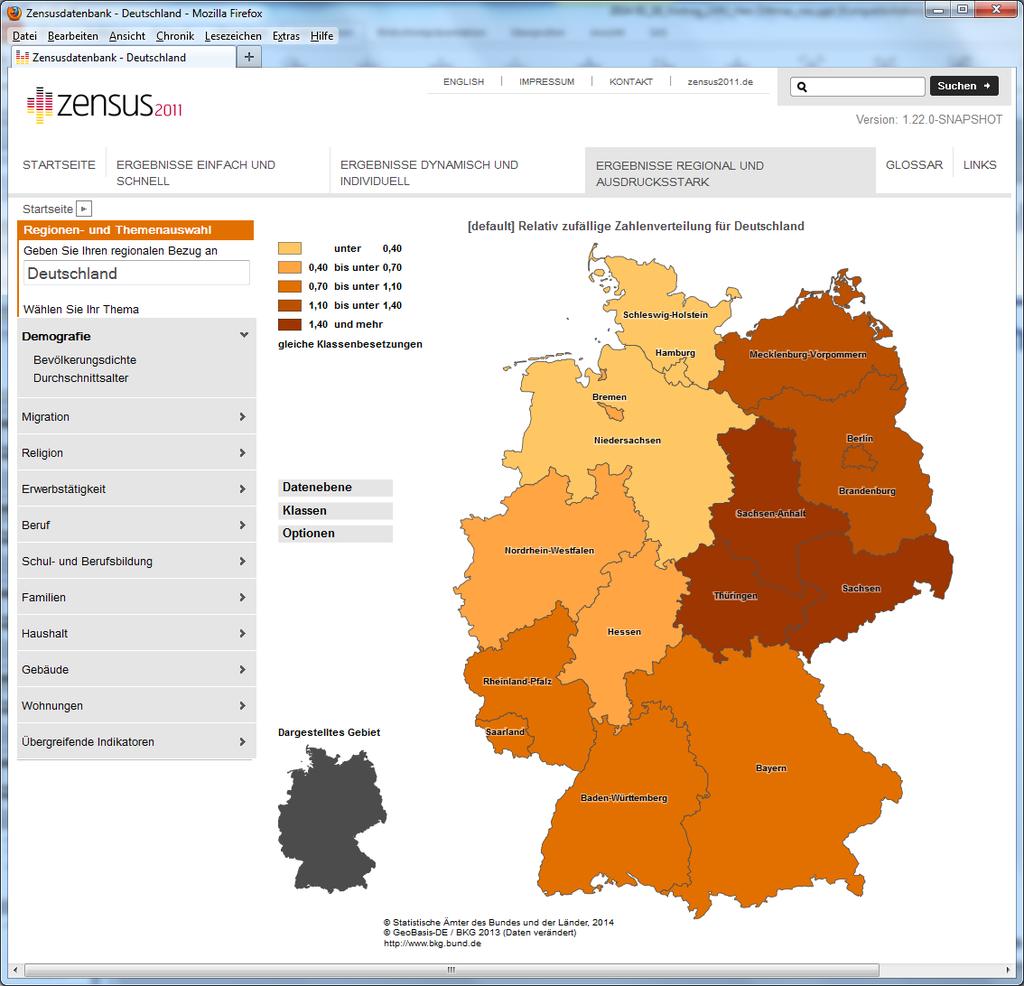 4. Die Online-Auswertungsdatenbank Zur Gesamtveröffentlichung stehen auch interaktive Karten zur Verfügung.