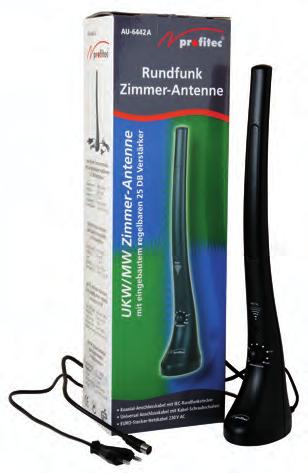 Zimmerantennen Rundfunk Zimmerantenne Eingebauter regelbarer 25 db Verstärker IEC und Kabelschuh Antennenanschluss Netzbetrieb Volt AC BK Antennen