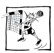 Handball Abteilungsleiter: Jürgen F r a n k Üben mit dem Weltmeister Ex-Nationalspieler Markus Baur sorgt für Abwechslung im Trainingsalltag DA LEGST DICH NIEDER: Bei der Übungseinheit mit dem