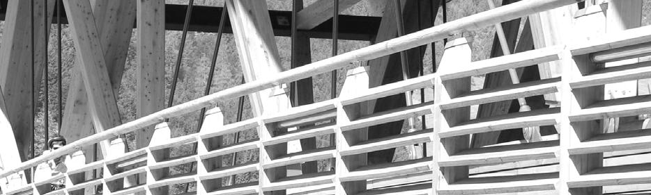 Von Kössen bis zum Lechtal - neue Brücken in Tirol 1.3.7 Unterbau Die Widerlager aus Stahlbeton sind als Kastenwiderlager üblicher Bauart mit seitlichen Stand- und Hängeflügeln ausgeführt.