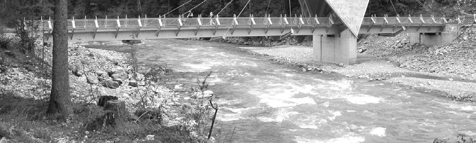 Da Holzbrücken im Lechtal eine besondere Tradition haben, konnten die neuen Brückentragwerke als Holzkonstruktionen verwirklicht werden.