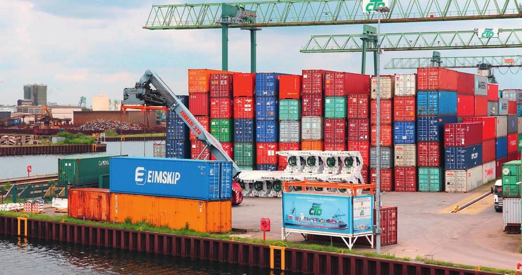22 Containerverkehr Dortmund-Ems-Kanal (DEK) Die an der Schleuse Henrichenburg/Waltrop ermittelten Containermengen zeigen die gleiche Entwicklung wie am RHK und WDK, da hier die beiden Verkehrsströme