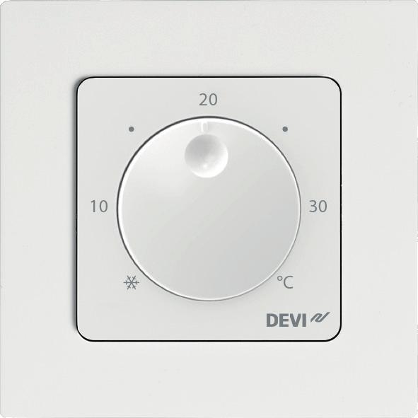 DEVIwet 230V-Raumthermostate für Warmwasser-Fußbodenheizungen Beschreibung DEVIwet Dial DEVIwet umfasst verschiedene Raumthermostate für Warmwasser-Fußbodenheizungen.