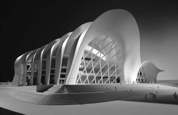 Arhitektuuribüroo Zaha Hadid Architects loodud Bonni uue kontserdimaja projekt. Foto: Zaha Hadid Architects Parrott juht Jasper Parrott, orkestrite esindajad ja muusikajuhid.