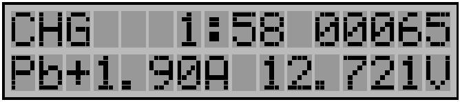 Anschlüsse und Bedienelemente Anschlusska bel zweizeiliges beleuchtetes LC-Display mit jeweils 16 Zeichen Laden von Blei-Akkus Startdisplay