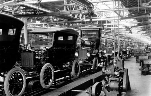 Industrielle Revolution durch die Einführung mechanischer Produktionsanlagen