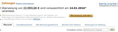 Wenn Sie einen Report mit einem frei deﬁnierten Zeitraum erstellen, ist nicht gewährleistet, dass alle Buchungen auch exportiert werden. Teilweise bricht Amazon den Report bei 600 Buchungen ab.